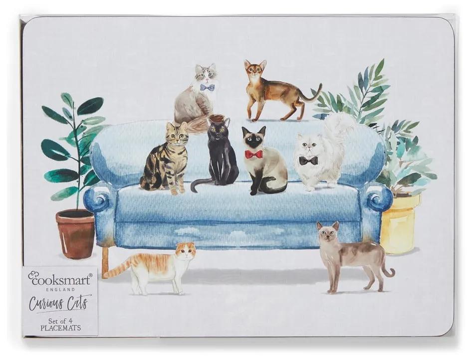 Коркова подложка 4 бр. 21,5x29 см Curious Cats - Cooksmart ®