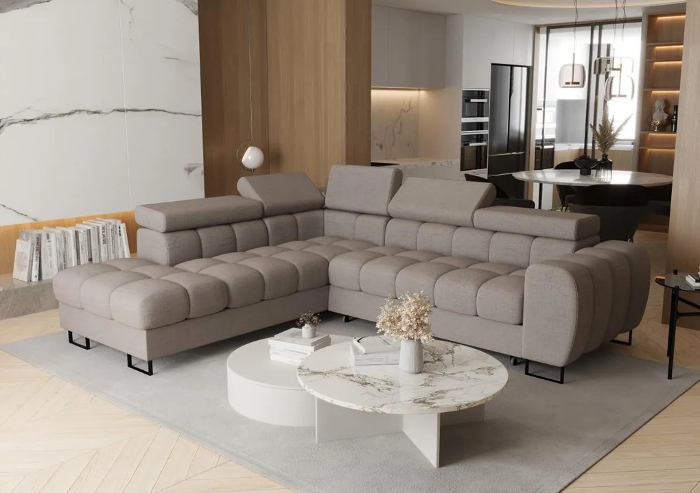 Ъглов диван Lordy-Сив-ляв