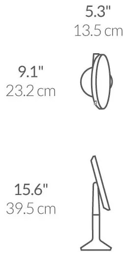 Козметично огледало със светлина/увеличително (5x) ø 20 cm Sensor Trio – simplehuman
