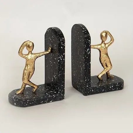 К-кт 2x Стопер за книги златист/черен