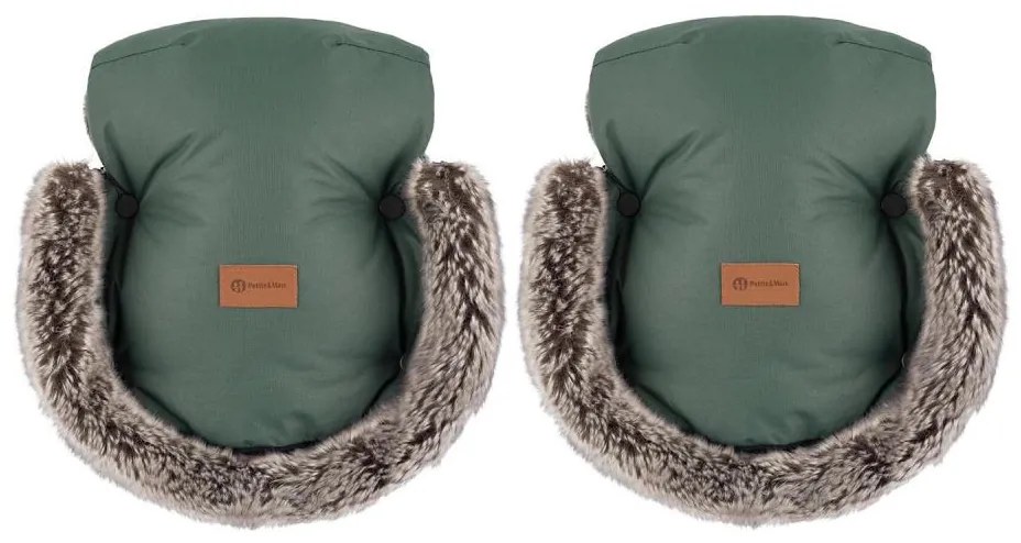 PETITE&MARS - Ръкавици за ръце за количка FURRY Veritable Khaki