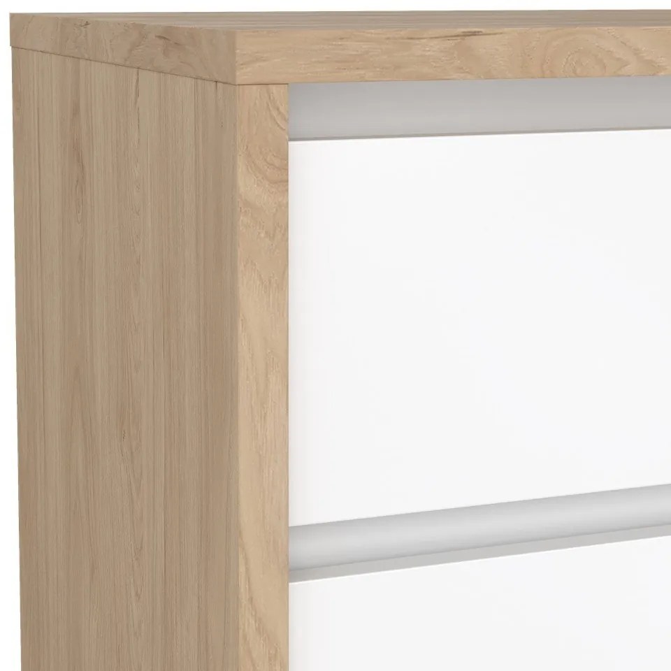 Нощно шкафче в бял и естествен цвят Next – Tvilum