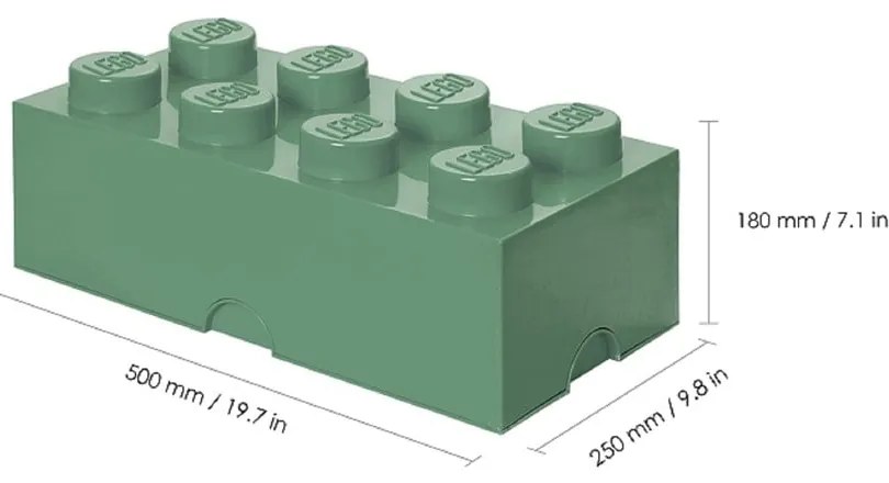 Хаки зелена кутия за съхранение - LEGO®