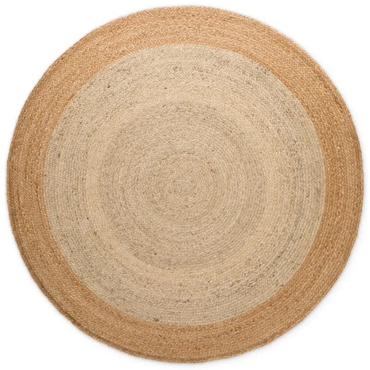 Двустранен ръчно изработен ютен кръгъл килим в цвят слонова кост ø 100 cm Jutta Ivory – Hanse Home