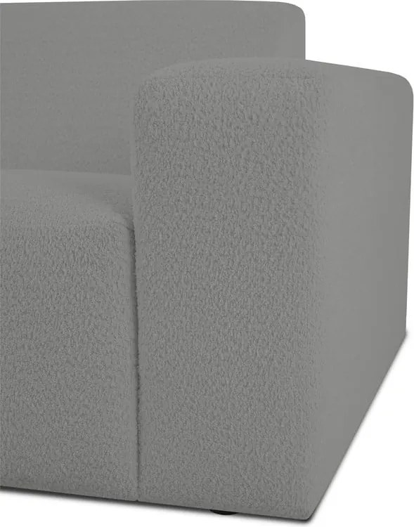 Сив модулен диван от букле (десен ъгъл) Roxy – Scandic