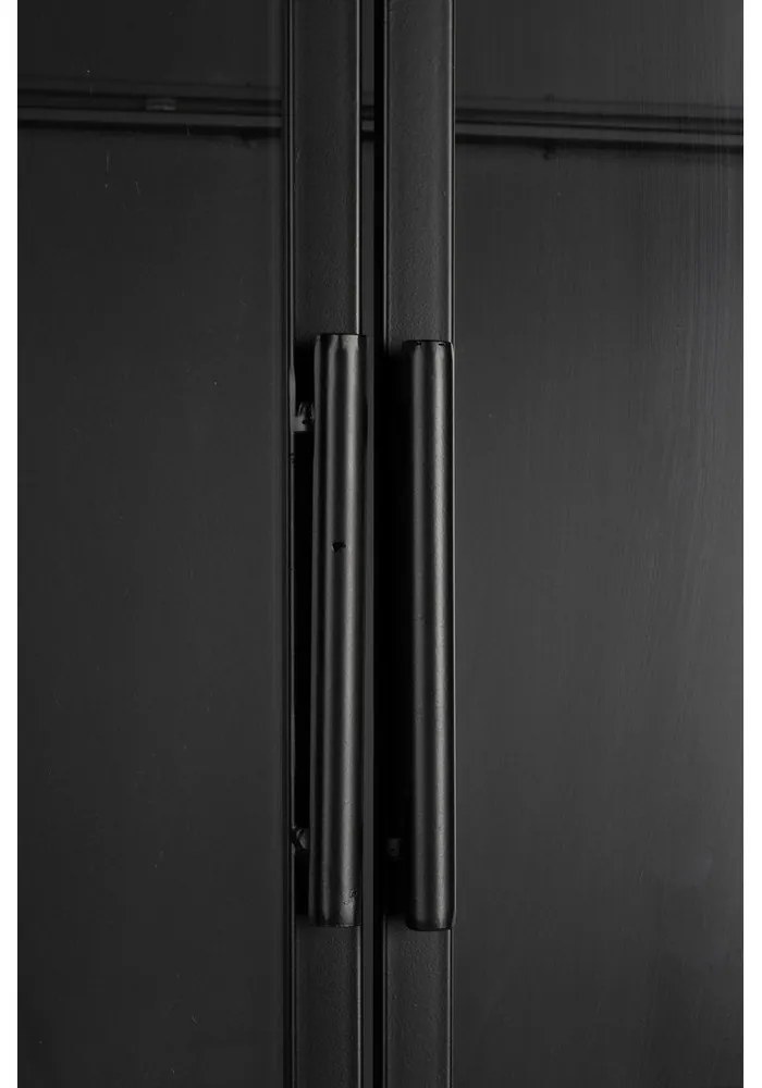 Черна метална витрина 70x170x35 cm Rob – White Label