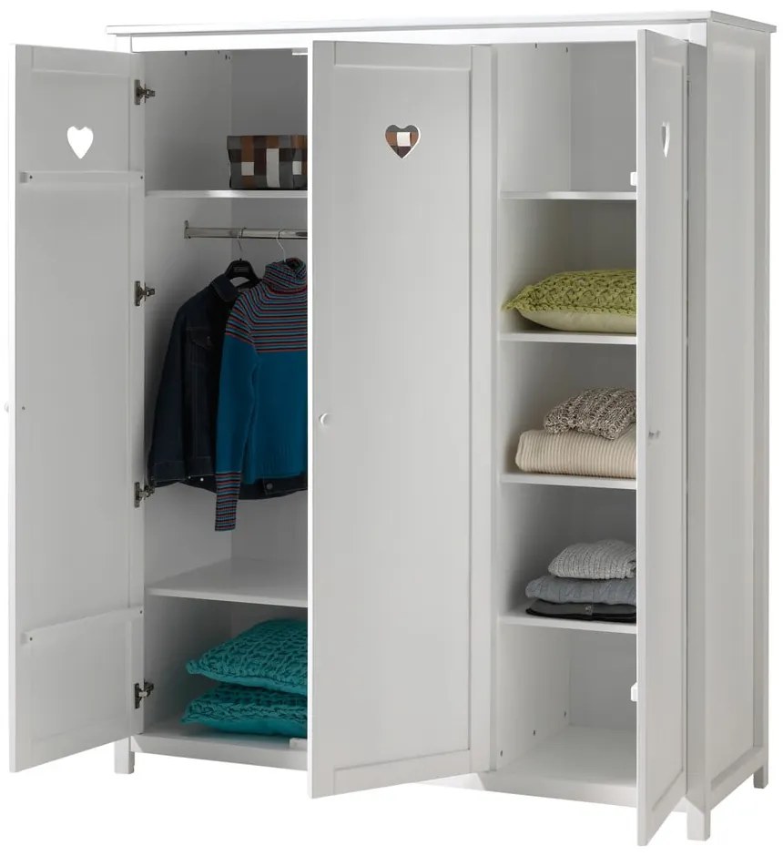 Бял детски гардероб 159x191x57 cm Amori – Vipack