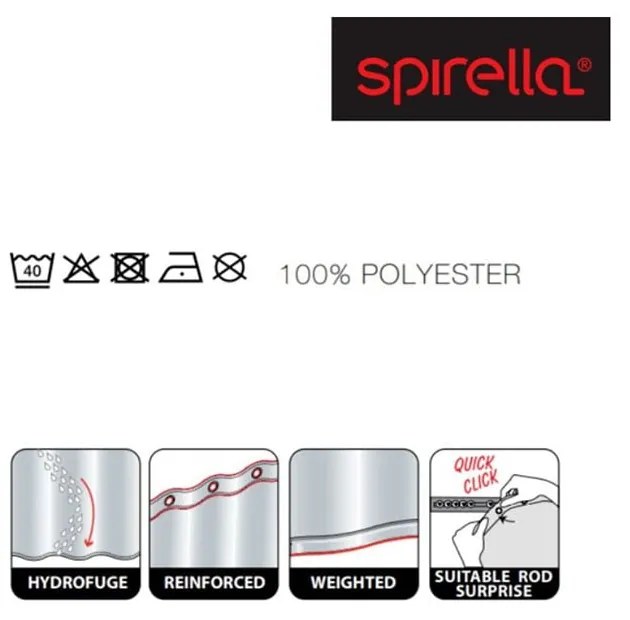 Завеса за душ 180x200 cm Trento – Spirella