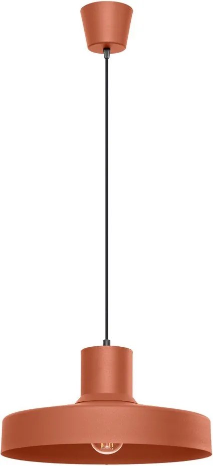 Оранжево висящо осветително тяло с метален абажур Vito – Sollux