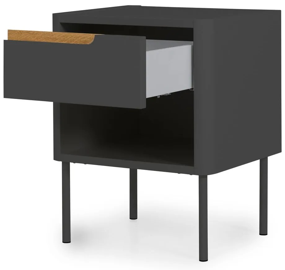 Антрацитно сиво нощно шкафче Switch - Tenzo