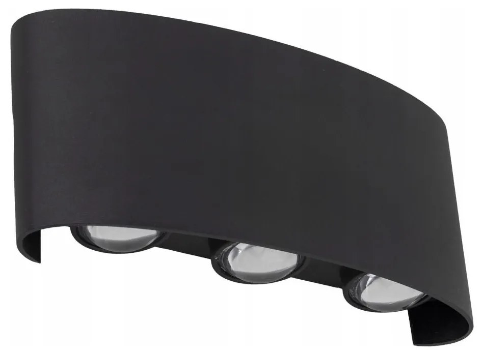 LED Екстериорен аплик ARROW 6xLED/1W/230V IP54 черен