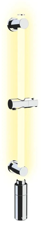 Стенна душ релса в сребрист цвят 74 cm LED – Wenko