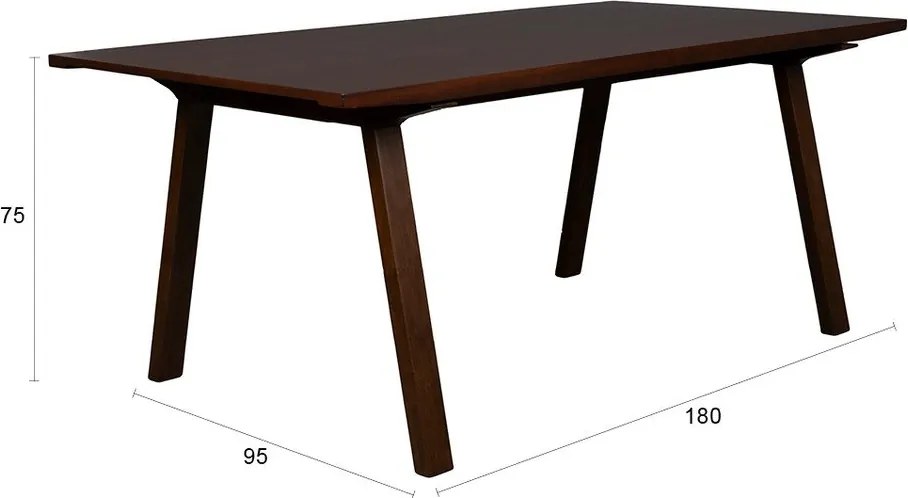 Трапезна маса с ясенов плот 95x180 cm Adamello – Dutchbone
