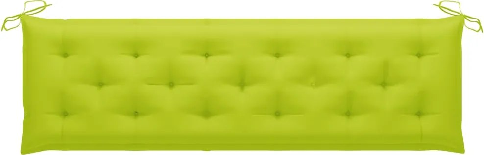 Възглавница за пейка яркозелена 180x(50+50)x7 см оксфорд плат