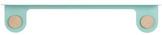 Стенен рафт от зелена стомана с детайли от дъбово дърво с 2 куки, дължина 70 см Hook - Gazzda