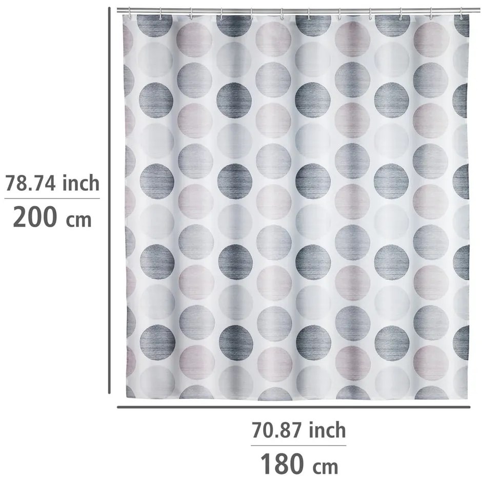 Завеса за душ 180x200 cm Pastel Dots - Wenko