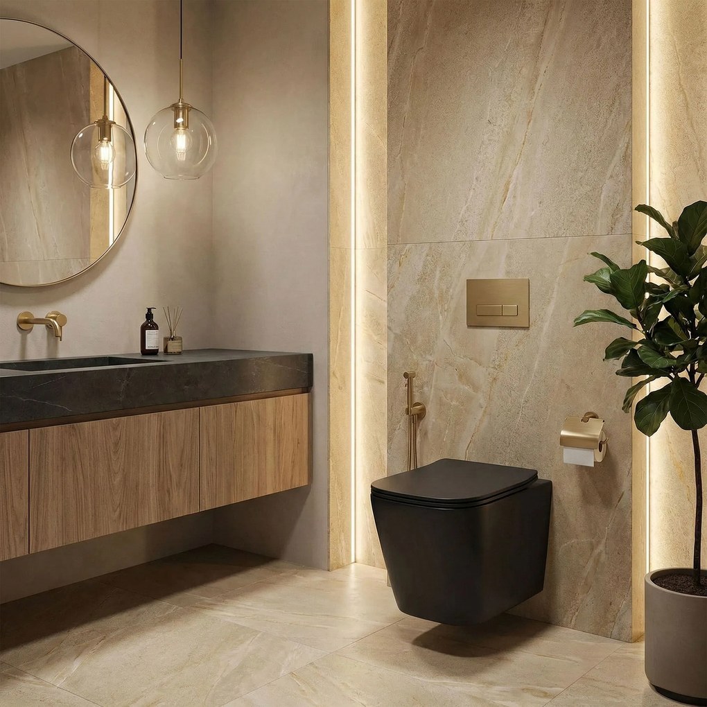 Тоалетна чиния Rea Julio Black Matt