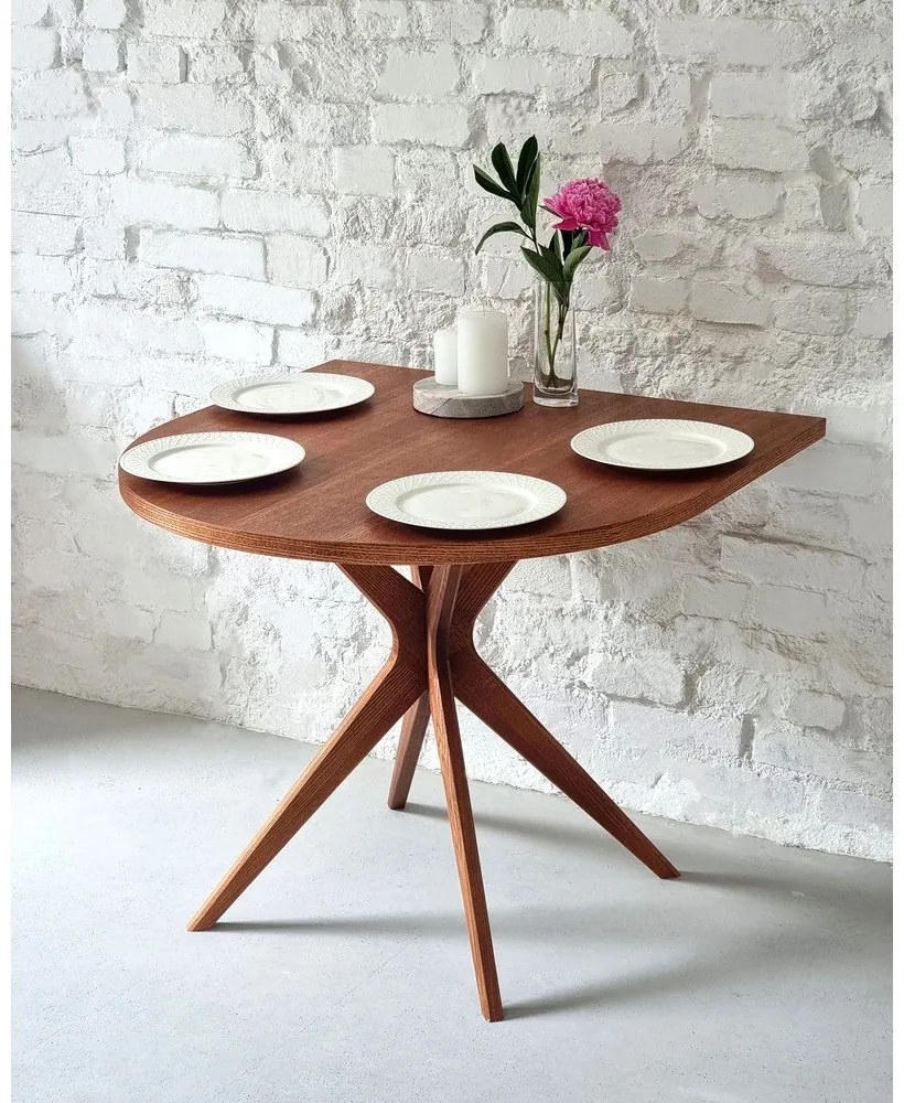 Трапезна маса от декор от дъб 90x90 cm Jubi – Ragaba