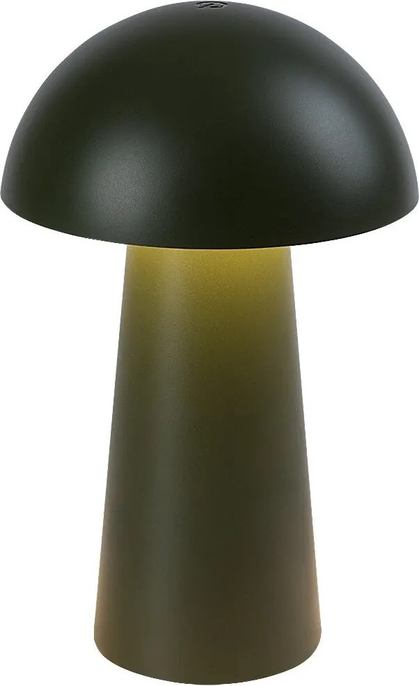 Rabalux Mireo, настолна лампа тип „гъба“ , зелена пластмасова лампа, 1,5W, с абажур: 60, без абажур: 150, 3000, В20см, Д12с