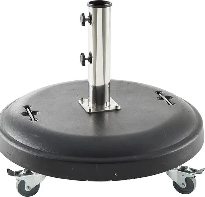Основа за чадър с колелца Hesperide Pimano, Черен бетон, 50 kg