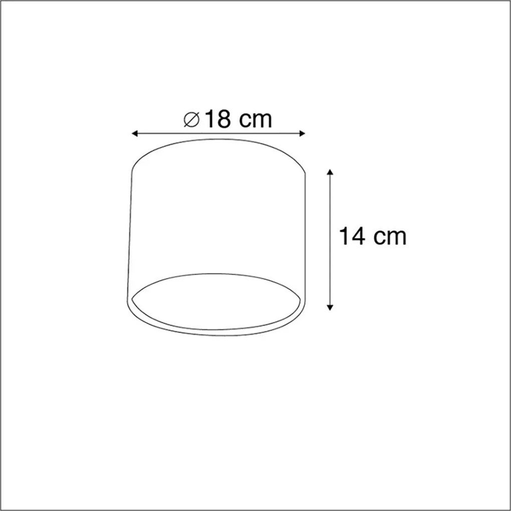 Абажур от памук бял | 18/18/14