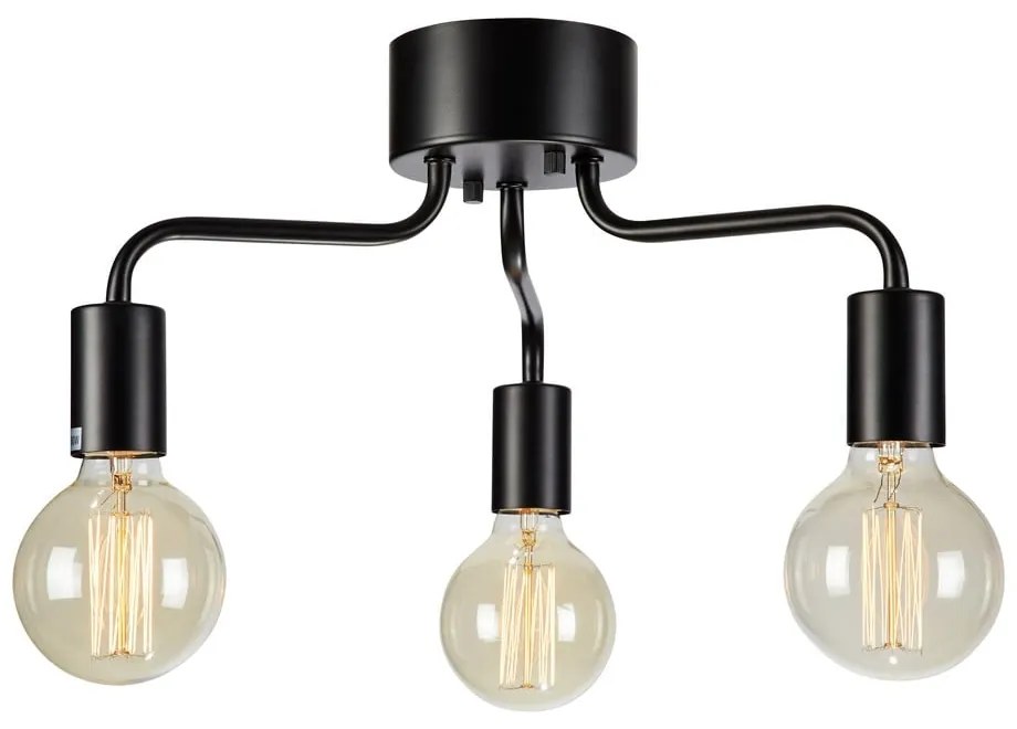 Черно осветително тяло за таван с метален абажур 38x38 cm Avery – Markslöjd