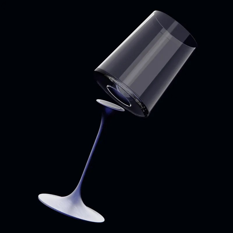 Комплект 2 бр кристални чаши за бяло вино Trebonn SplitGlass 2025122, 280 мл, Ø7.3x9 см, Модулна система, Син