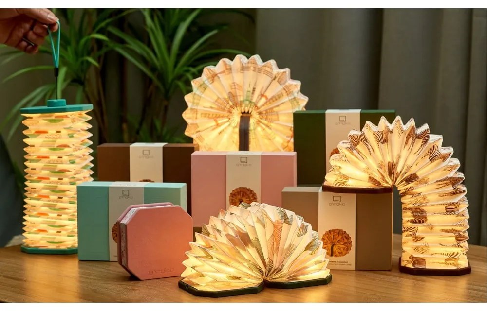 Тъмнокафява светлинна декорация с USB Velvet Accordion – Gingko