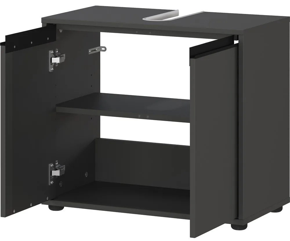 Антрацитен шкаф за мивка 63x55 cm Lemont – Germania