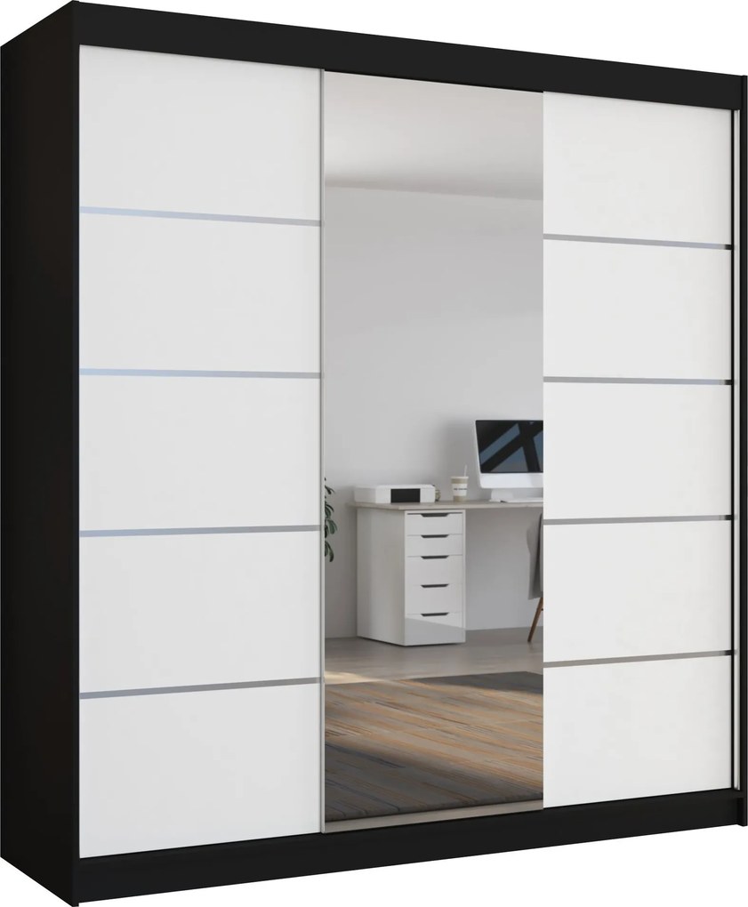 Гардероб Varus 200 Sliding-Black-White