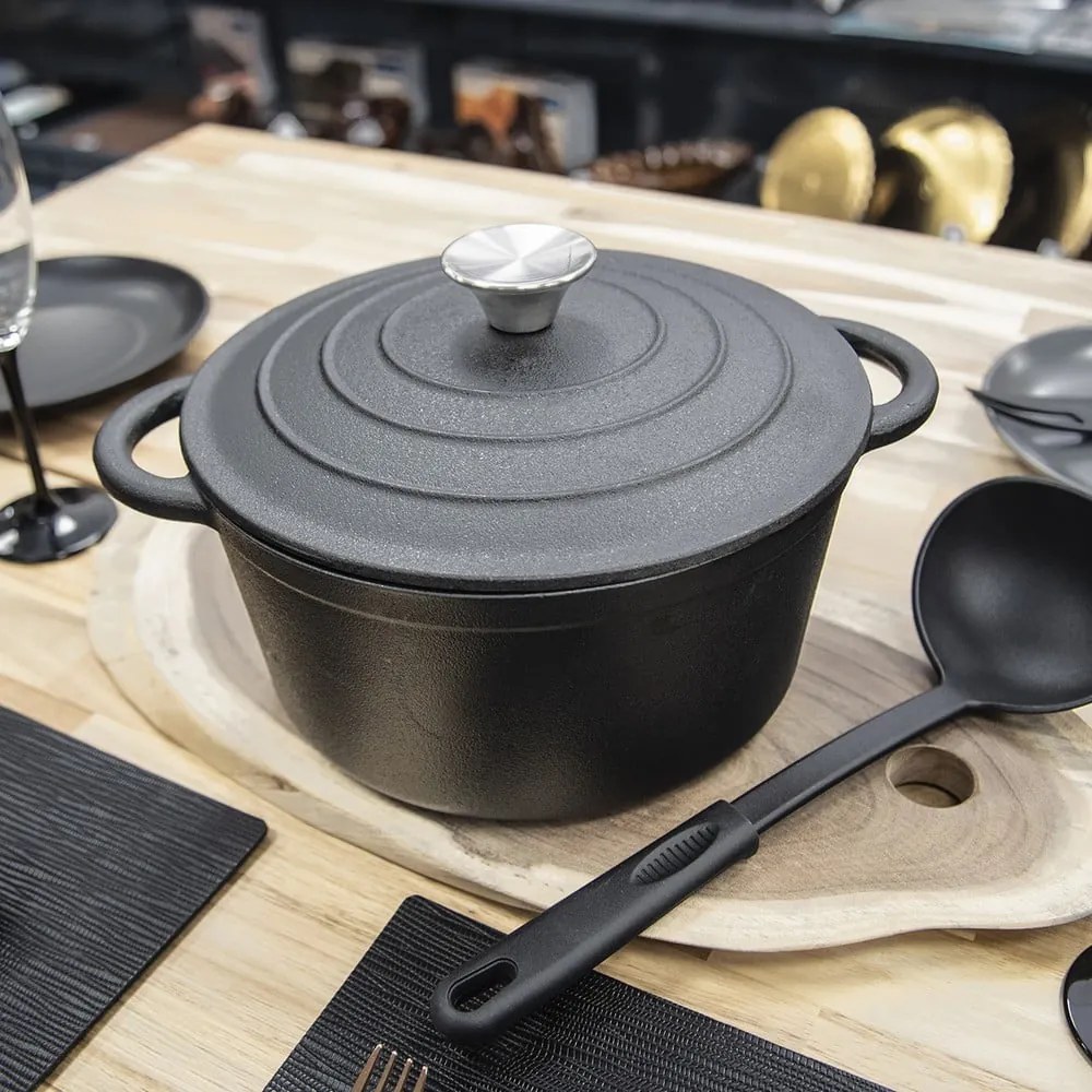 Съд от излято желязо с капак подходящо за индукционен котлон 4 l LITINA – Orion