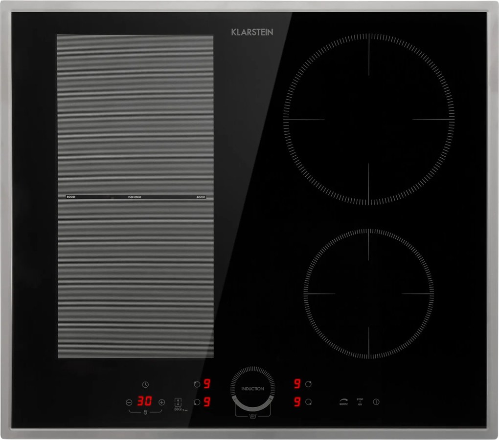 Klarstein Delicatessa 60 Hybrid Prime, котлон, индукция, 4 зони, 7000 W, черен