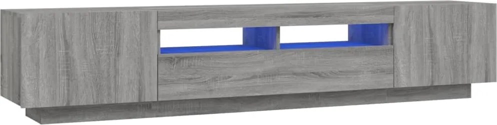 3120171 vidaXL Комплект ТВ шкафове от 2 части с LED сив сонома инженерно дърво