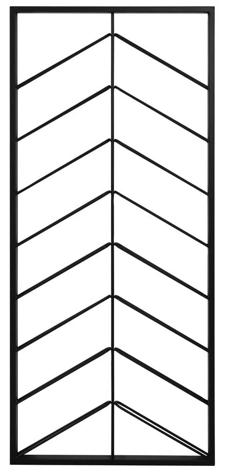 Черен стенен метален стелаж за вино брой бутилки 16 70x160x6 cm Malbeo – Light &amp; Living