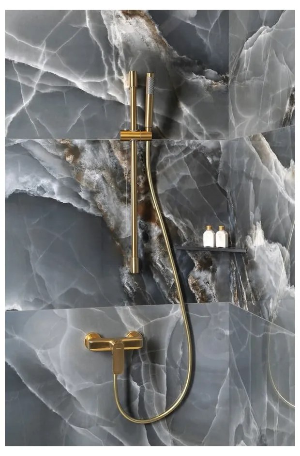 Стенна душ батерия в златист цвят (1 изход) Spy – Sapho