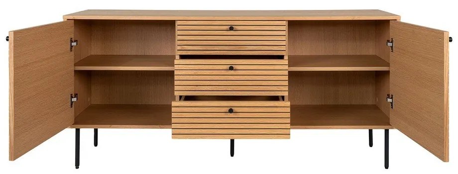 Нисък скрин от декор от дъб в естествен цвят 150x74 cm Kyoto – House Nordic