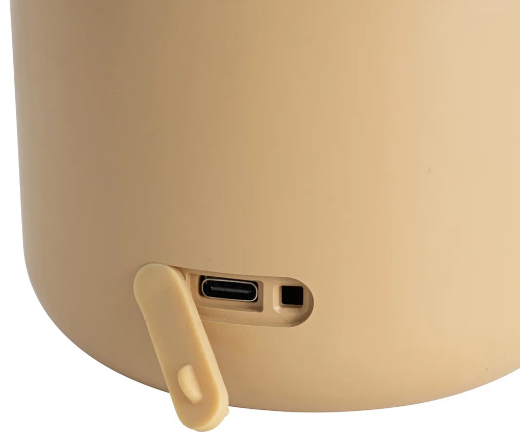 Комплект от 2 настолни лампи за външна употреба златист с бял цвят включително акумулаторен LED - Haard