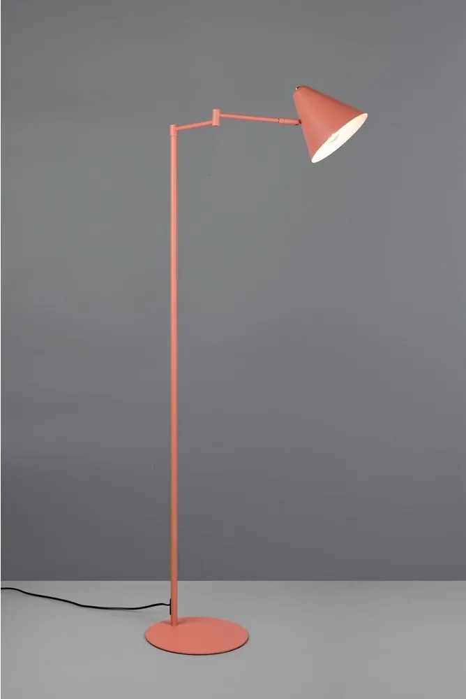 Оранжева подова лампа с огъваща се структура (височина 126,5 cm) Cosima – Trio