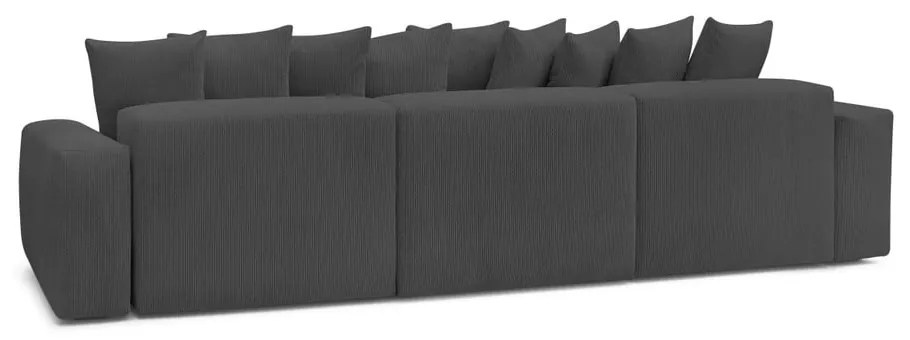 Сив ъглов диван от рипсено кадифе Voltaire – Bobochic Paris