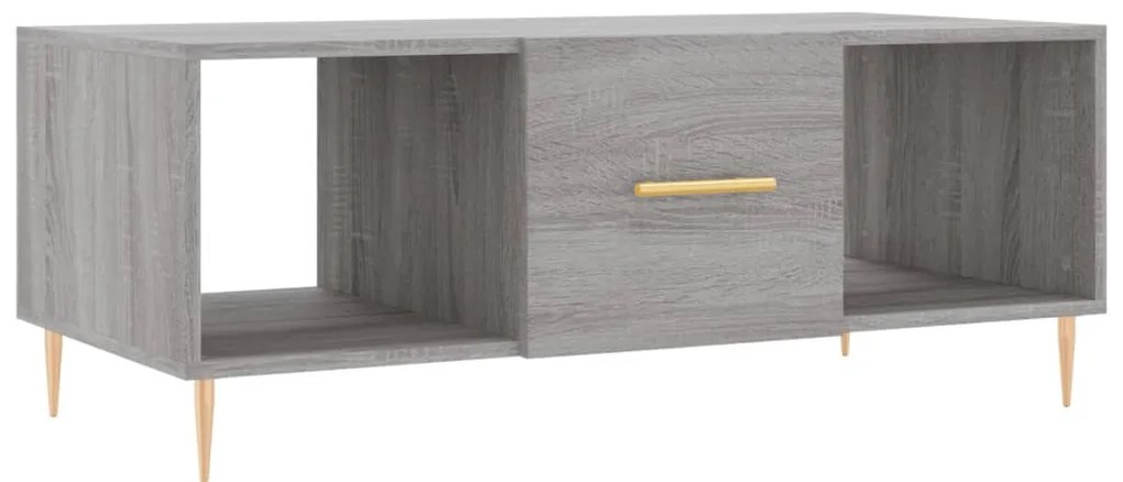 829290 vidaXL Кафе маса, сив сонома, 102x50x40 см, инженерно дърво