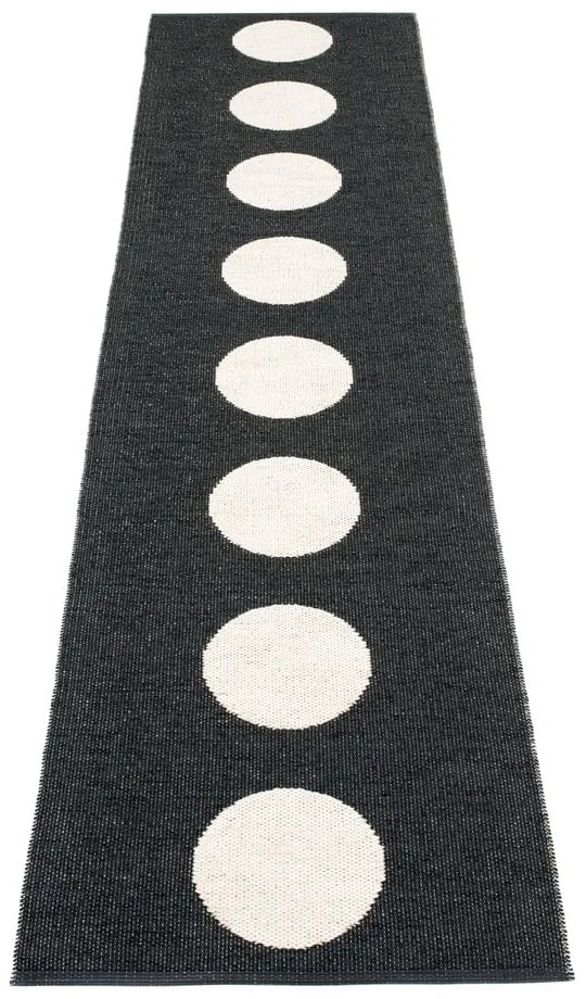 Черно-бяла пътека за открито и закрито 70x300 cm Vera Black – Pappelina