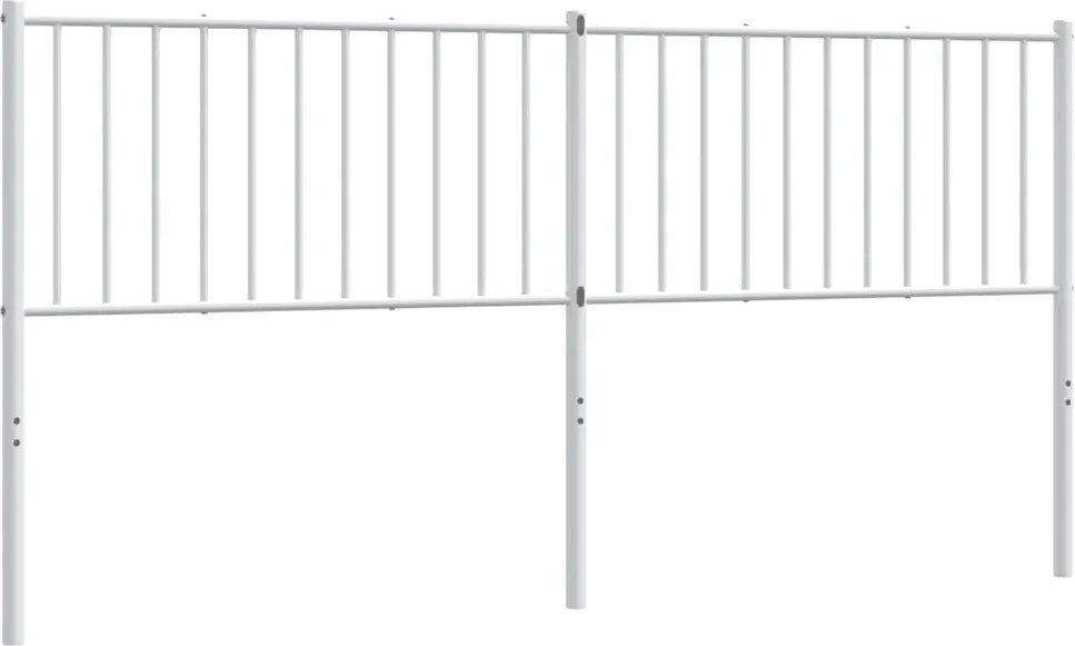 350967 vidaXL Метална резервна табла за легло, бяла, 180 см