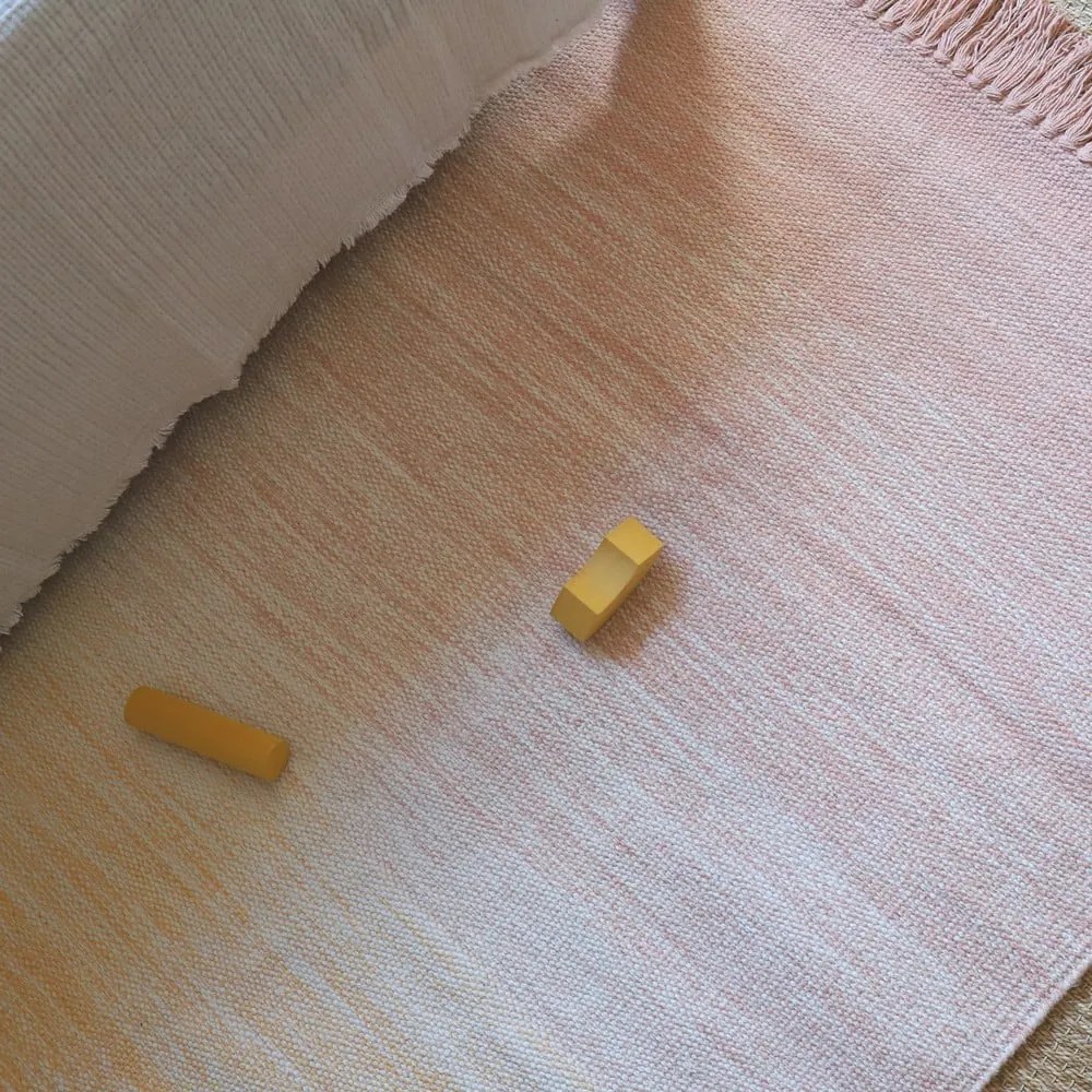 Оранжево-розов миещ се килим 100x150 cm Kirthy - Nattiot