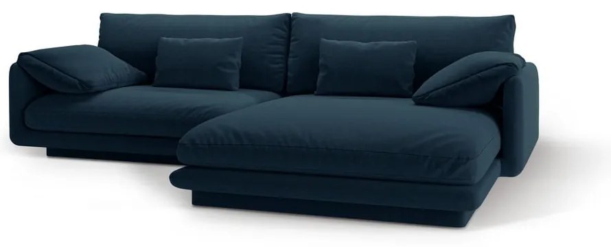 Тъмносин ъглов диван (десен ъгъл) Torino – Micadoni Home