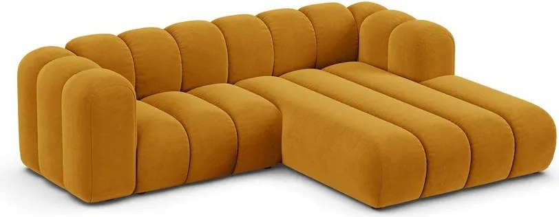 Жълт ъглов диван (десен ъгъл) Lupine – Micadoni Home