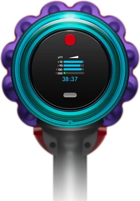 Вертикална прахосмукачка Dyson Gen5detect Absolute 446989-01, 280AW, 135000 об/мин, 0.75l, 70 мин, 3 режима, Никел/лилав