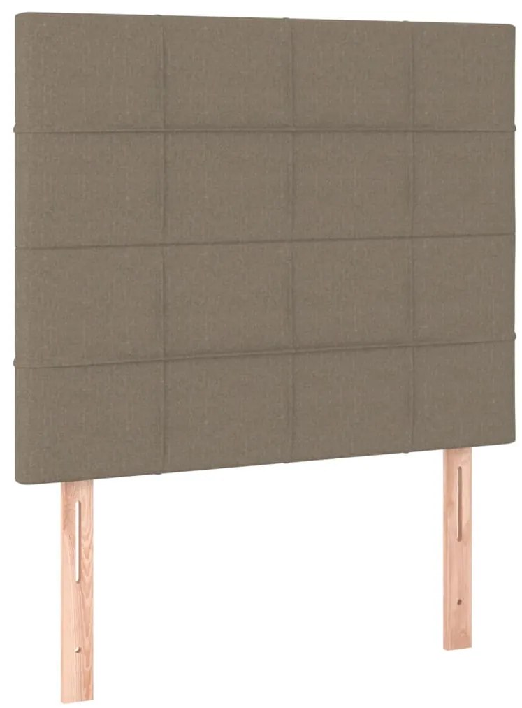 3116326 vidaXL Горни табли за легло, 2 бр, таупе, 100x5x78/88 см, плат
