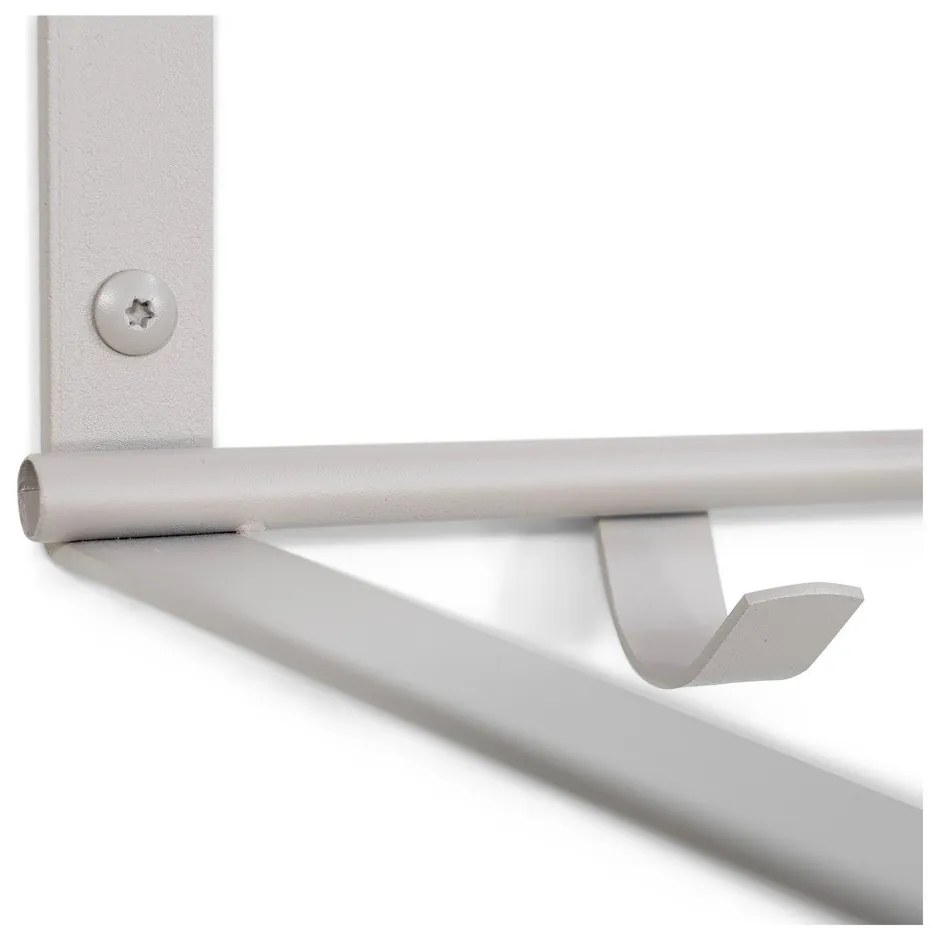 Кафяво-сива метална стенна закачалка с рафт 100 cm Rex – Spinder Design