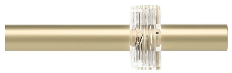 Матово златист стоманен разширяем прът за завеси 107 - 305 cm Flute – Umbra