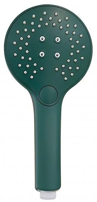 Подвижна душ глава 7305DG, ABS, тъмнозелен, 3 функции, 26х14.5см